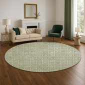 Dalyn The Reserve TR12 Fern Area Rug Round Room Scene