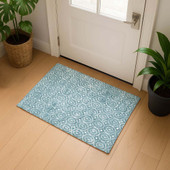 Dalyn The Reserve TR12 Turquoise Area Rug Runner Room Scene