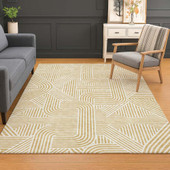 Dalyn The Reserve TR14 Gold Area Rug Room Scene
