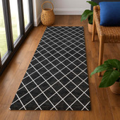 Dalyn The Reserve TR15 Black Area Rug Runner Room Scene