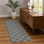 Dalyn The Reserve TR3 Black Area Rug Runner Room Scene