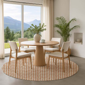 Dalyn The Reserve TR4 Copper Area Rug Round Room Scene