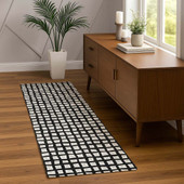 Dalyn The Reserve TR4 Black Area Rug Runner Room Scene
