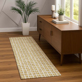 Dalyn The Reserve TR4 Gold Area Rug Runner Room Scene