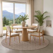 Dalyn The Reserve TR5 Coffee Area Rug Round Room Scene