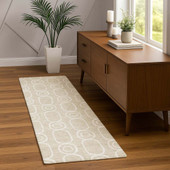 Dalyn The Reserve TR6 Beige Area Rug Runner Room Scene