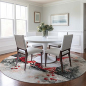Dalyn Wonderland WN16 Ivory Area Rug Round Room Scene Dalyn Wonderland WN16 Ivory Area Rug Round Room Scene