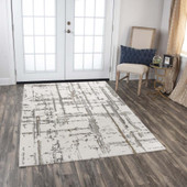 Rizzy Home Ankara ANK729 Ivory Area Rug Room Scene
