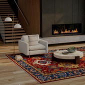 Rizzy Home Envision ENV801 Red Area Rug Room Scene