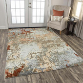 Rizzy Home Finesse FIN109 Brown  Area Rug Room Scene
