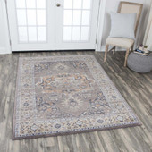 Rizzy Home Gossamer GS6761 Gray Area Rug Room Scene