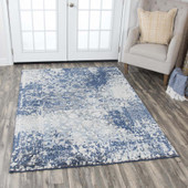 Rizzy Home Gossamer GS6817 Blue Area Rug Room Scene
