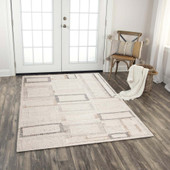 Rizzy Home Nova NVA944 Ivory Area Rug Room Scene