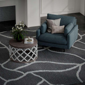 Rizzy Home Bixby BX06GR Gray Area Rug Room Scene