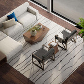 Rizzy Home Bixby BX07IV Ivory Area Rug Room Scene