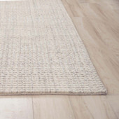 Rizzy Home Cable CBA699 Oyster Area Rug Corner