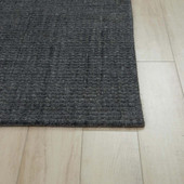 Rizzy Home Cable CBA700 Gray Area Rug Corner