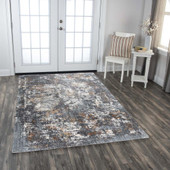 Rizzy Home Logan LOG735 Blue Area Rug Room Scene