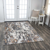 Rizzy Home Logan LOG736 Gray Area Rug Room Scene