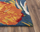 Rizzy Home Miramar MIR971 Blue Area Rug Corner