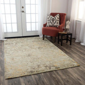 Rizzy Home Premier PMR108 Beige Area Rug Room Scene