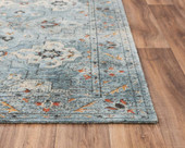 Rizzy Home Premier PMR110 Blue Area Rug Corner