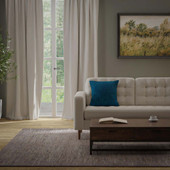 Rizzy Home Qatar QAT030 Gray Area Rug Room Scene