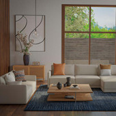 Rizzy Home Qatar QAT032 Blue Area Rug Room Scene