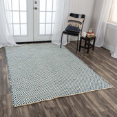 Rizzy Home Windsor WIN102 Blue Area Rug Room Scene