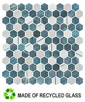 AGH5411 Aragon Hills Qassle Blu Mosaic Tile