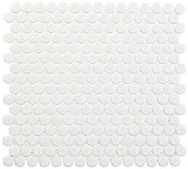 FDM1805 Freedom Avenue Collection 3/4" Penny Round Liberty Pure (3/4" Penny Round Matte) Mosaic Tile