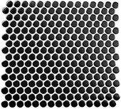 FDM1806 Freedom Avenue Collection 3/4" Penny Round Pitch Raven  (3/4" Penny Round Matte) Mosaic Tile