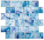 FTS6023 Frothy Swirls Ink Drops Mosaic Tile