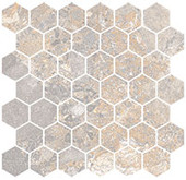 HNC6703 Harmonic Hex Mosaic Coda Stellata Matte Hex Mosaic Mosaic Tile