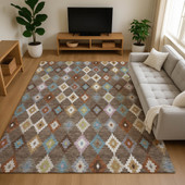 Dalyn Kenner KN10 Chocolate Area Rug Room Scene