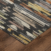 Dalyn Kenner KN2 Black Area Rug Corner