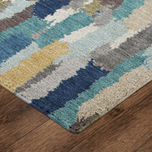 Dalyn Kenner KN6 Teal Area Rug Corner