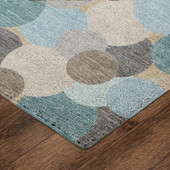 Dalyn Kenner KN9 Turquoise Area Rug Corner