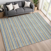 Dalyn Soft Essentials SE2 Blue Area Rug Room Scene