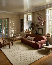 Craven CVN-04 Oatmeal Dove Area Rug Room Scene - Leanne Ford x Loloi
