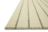Harlan HLN-01 Ivory Charcoal Area Rug Corner - Amber Lewis x Loloi