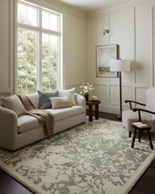 Loloi Lenore LNO-02 Lagoon Wheat Area Rug Room Scene
