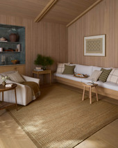 Lilah LIH-01 Natural Grey Area Rug Room Scene - Amber Lewis x Loloi