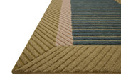 Madi MDX-01 Green Multi Area Rug Corner - Brigette Romanek x Loloi