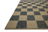 Madi MDX-04 Taupe Navy Area Rug Corner - Brigette Romanek x Loloi