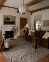 Loloi Milena MLE-03 Linen Midnight Area Rug Room Scene
