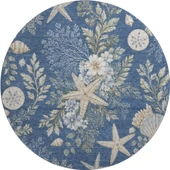 Dalyn Bluewater BW1 Blue Area Round Rug
