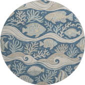 Dalyn Bluewater BW13 Blue Area Round Rug