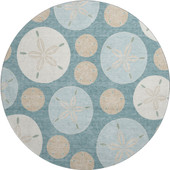 Dalyn Bluewater BW5 Teal Area Round Rug