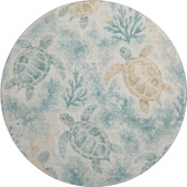 Dalyn Bluewater BW7 Teal Area Round Rug